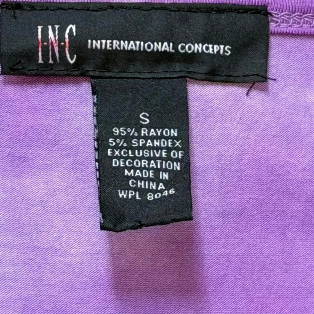 Y2K INC International Concepts‎ Purple Tie Dye Boho Tunic Blouse, Women's Size S